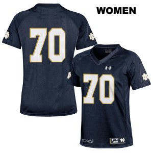 Notre Dame Fighting Irish Women's Luke Jones #70 Navy Under Armour No Name Authentic Stitched College NCAA Football Jersey PTI0199PP